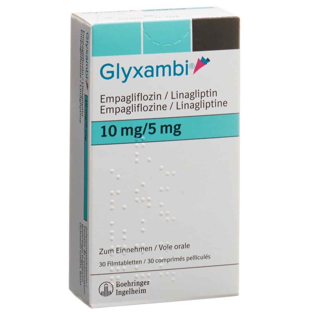 GLYXAMBI cpr pell 10mg/5mg blist 30 pce, image principale