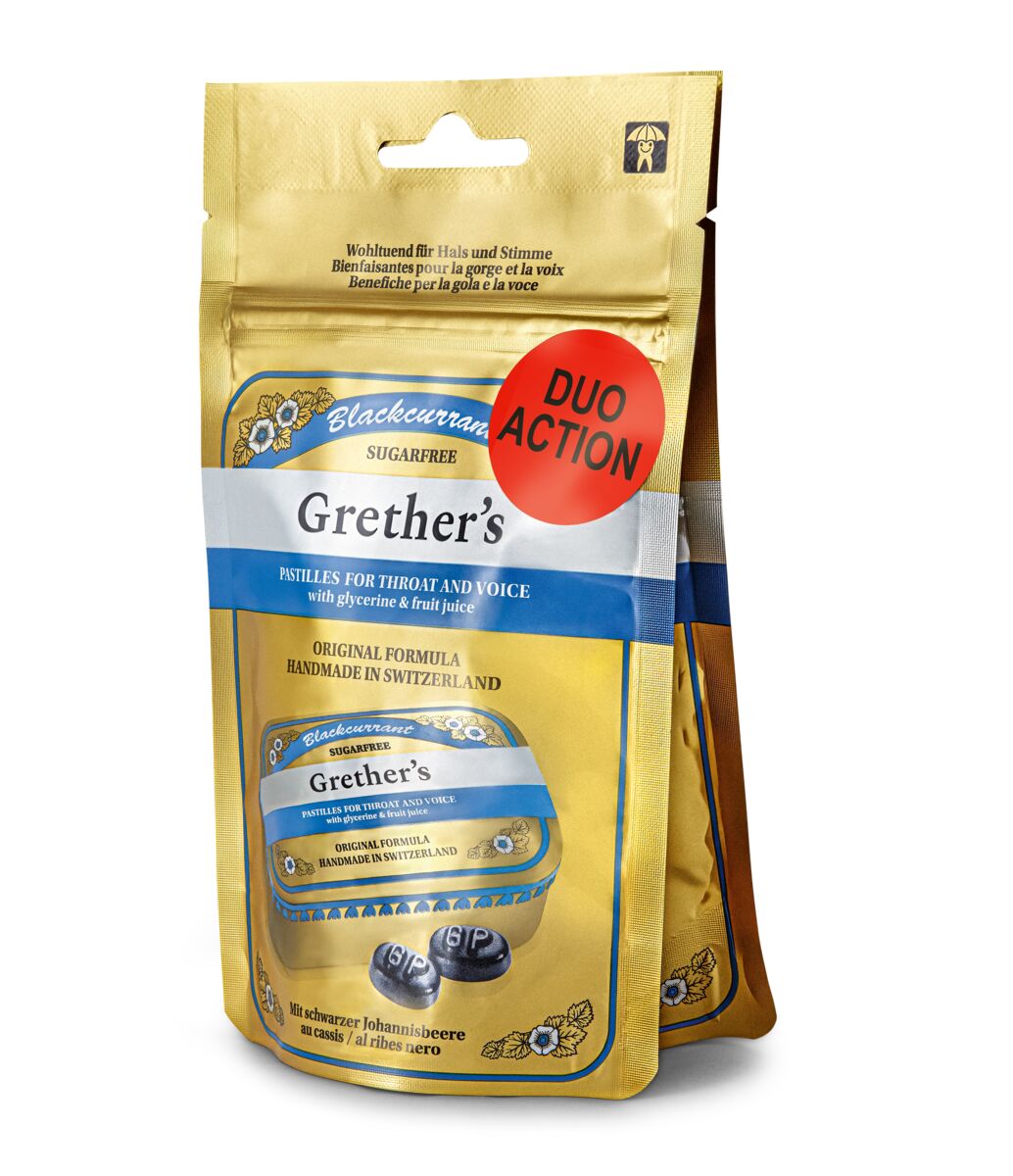 GRETHERS Blackcurrant Pastillen, Hauptbild