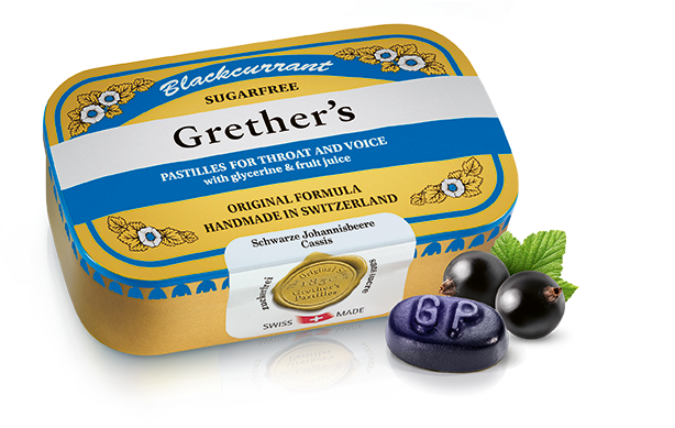 GRETHERS Blackcurrant pastilles