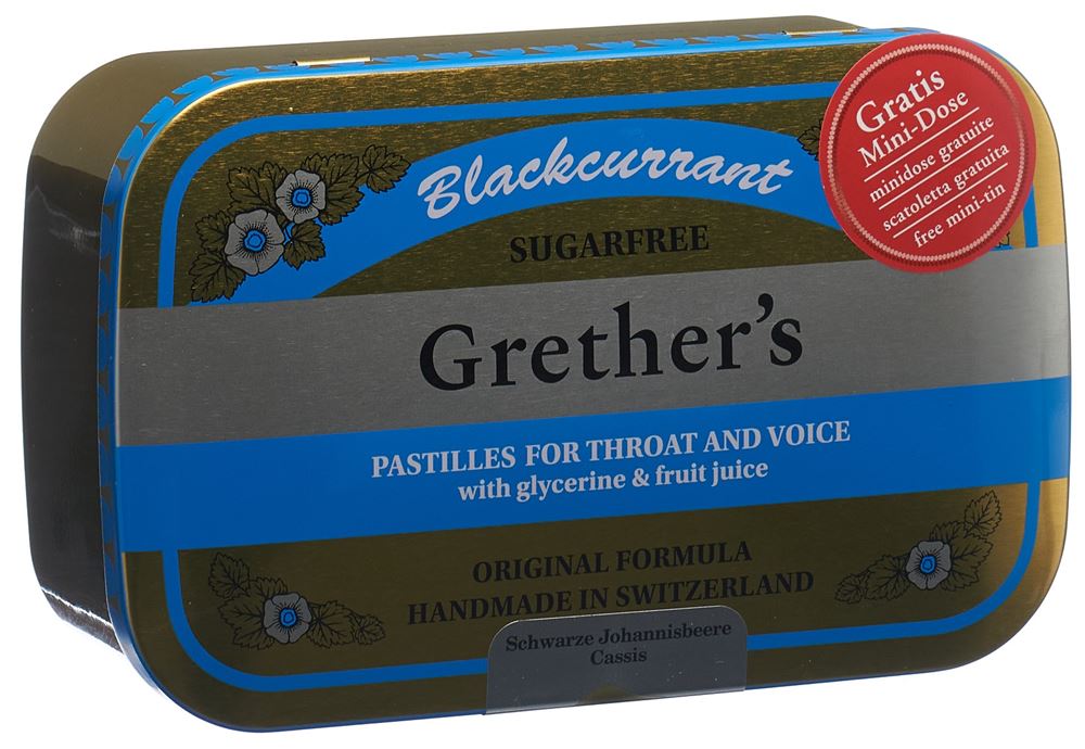 GRETHERS Blackcurrant pastilles