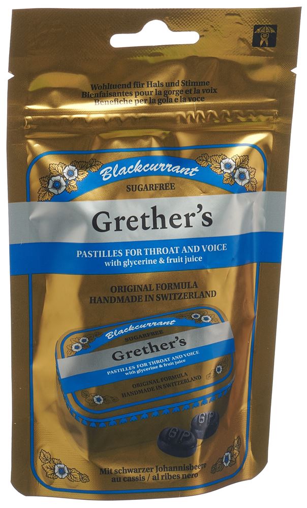 GRETHERS Blackcurrant pastilles