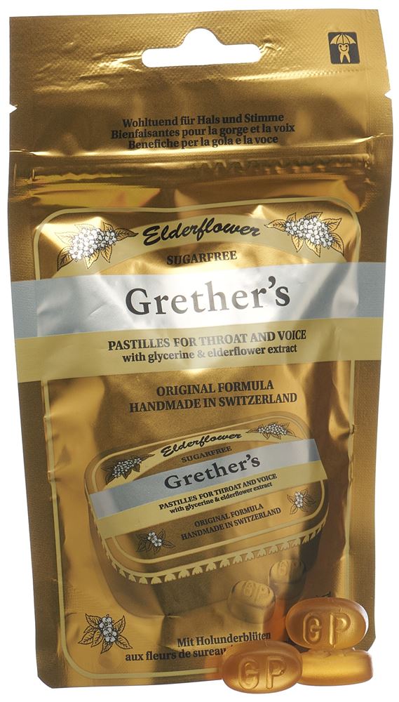 GRETHERS Elderflower pastilles, image 2 sur 3