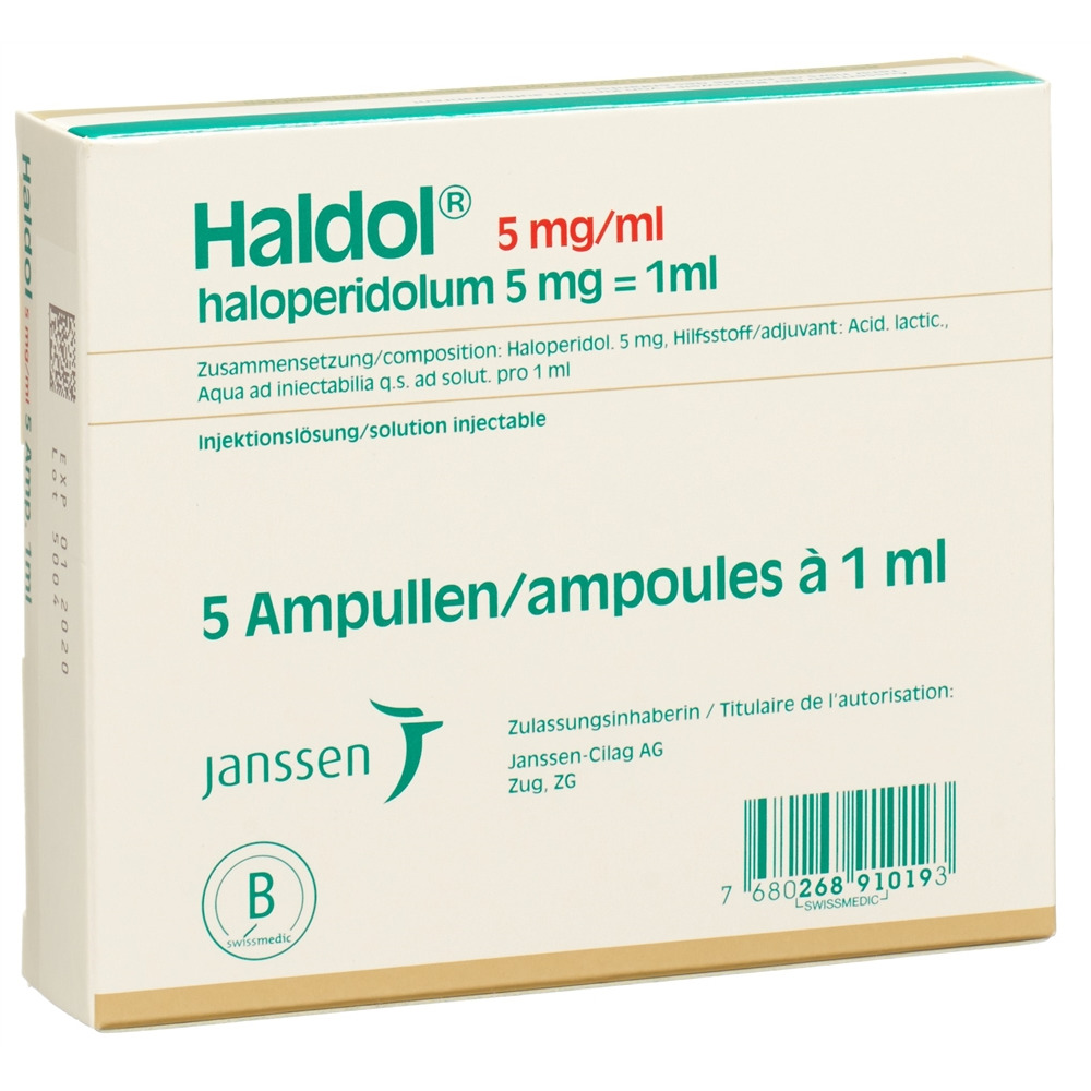 HALDOL Inj Lös 5 mg/ml i.m. Amp 1 ml, Bild 2 von 2