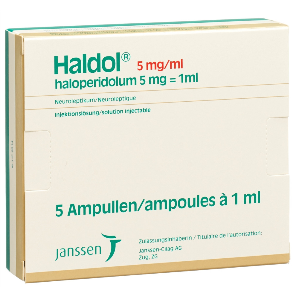 HALDOL Inj Lös 5 mg/ml i.m. Amp 1 ml, Hauptbild