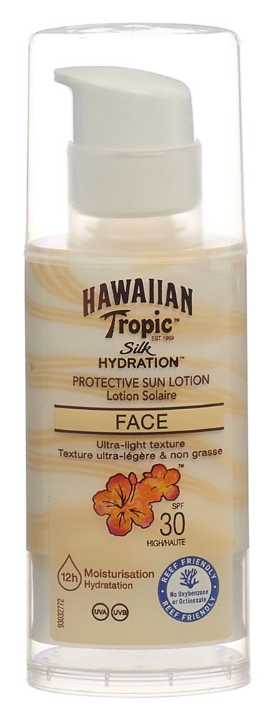 HAWAIIAN TROPIC lotion solaire silk hydration visage