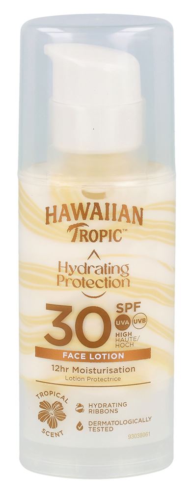 HAWAIIAN TROPIC lotion solaire silk hydration visage, image principale