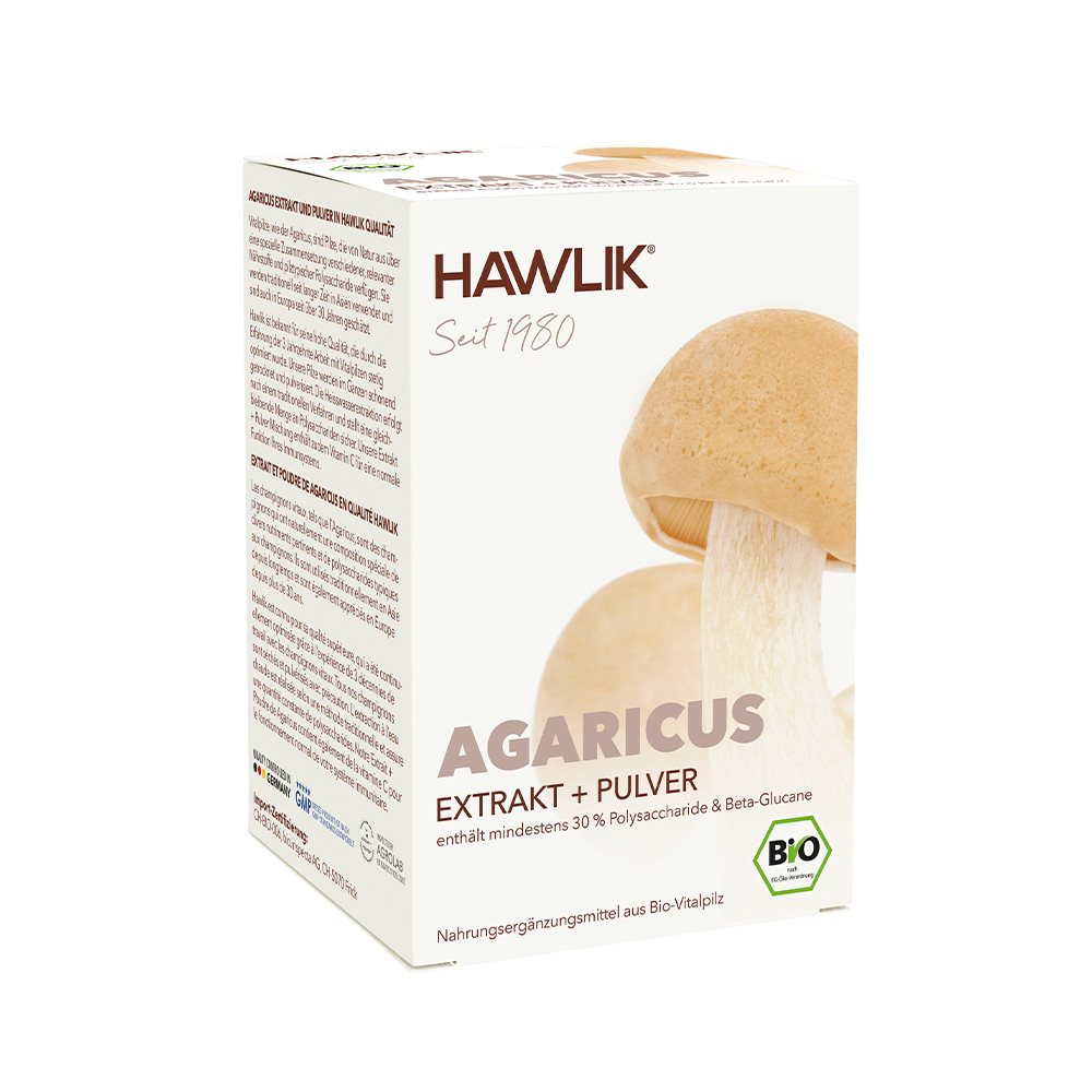 HAWLIK Agaricus Extrakt + Pulver, Hauptbild