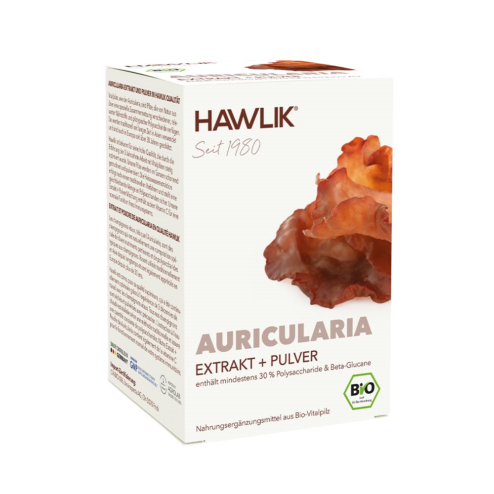 HAWLIK Auricularia Extrakt + Pulver, Hauptbild
