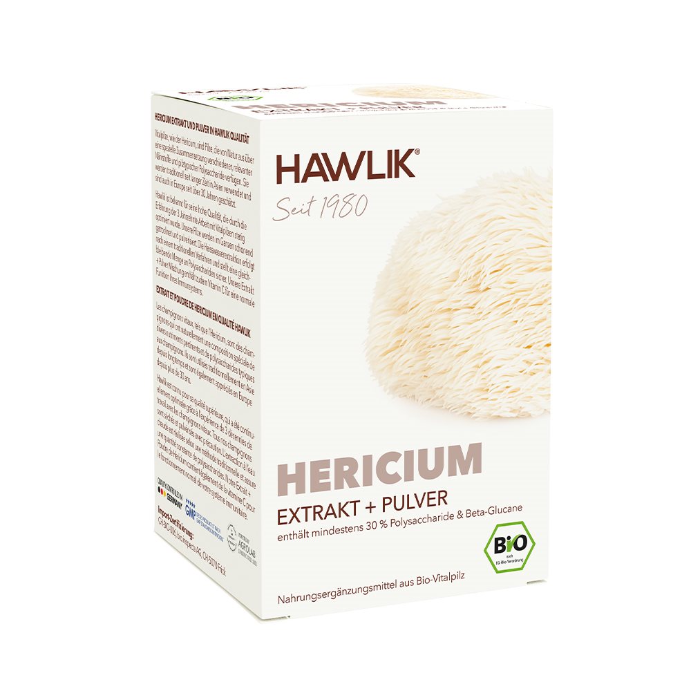HAWLIK Hericium Extrakt + Pulver, Hauptbild