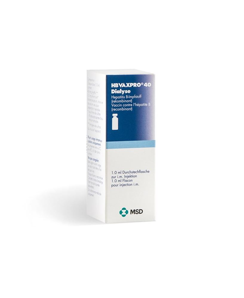 HBVAXPRO sol inj 40 mcg dialyse flac 1 ml, image principale