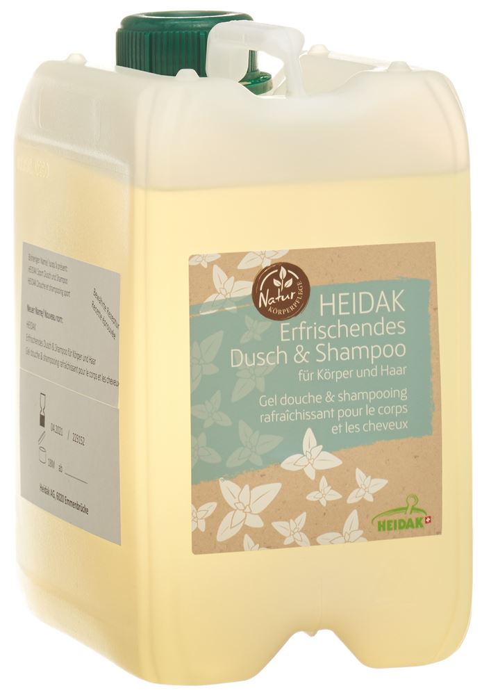 HEIDAK gel douche & shampooing rafraîchissant pour le corps et les cheveux, image principale