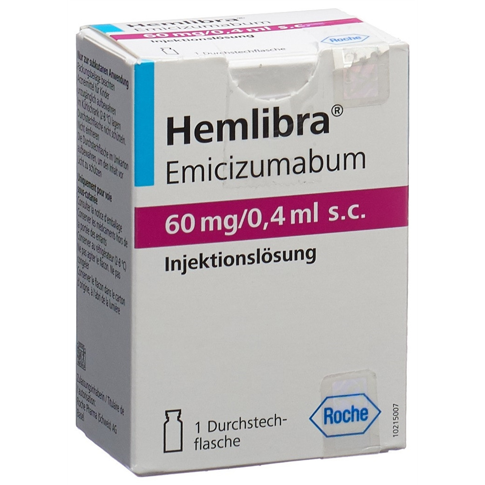 HEMLIBRA Inj Lös 60 mg/0.4ml s.c. Durchstf 1 Stk, Hauptbild