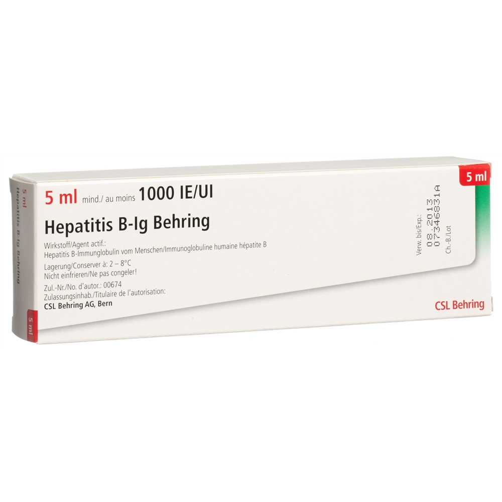 HEPATITIS B-IMMUNGLOBULIN Behring 1000 IE, Hauptbild