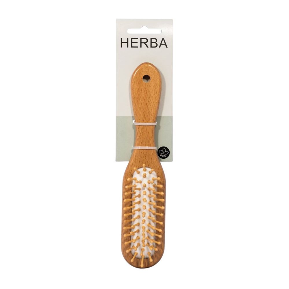 HERBA brosse à cheveux picots en bois