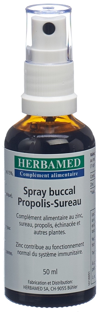 HERBAMED Spray buccal propolis-sureau, image 2 sur 3