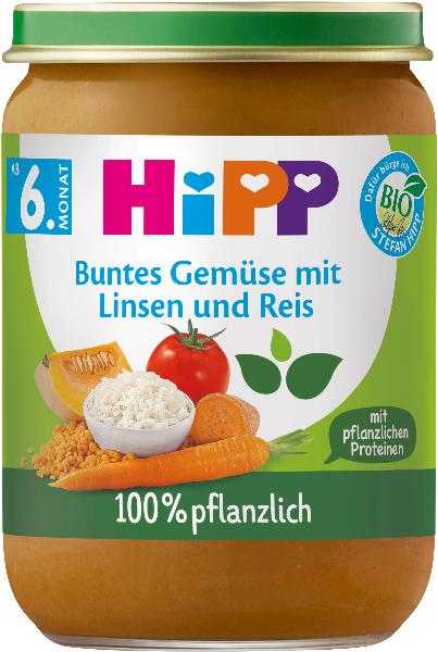 Hipp Gemüse mit Linsen und Reis, Hauptbild Hipp Gemüse mit Linsen und Reis, Hauptbild