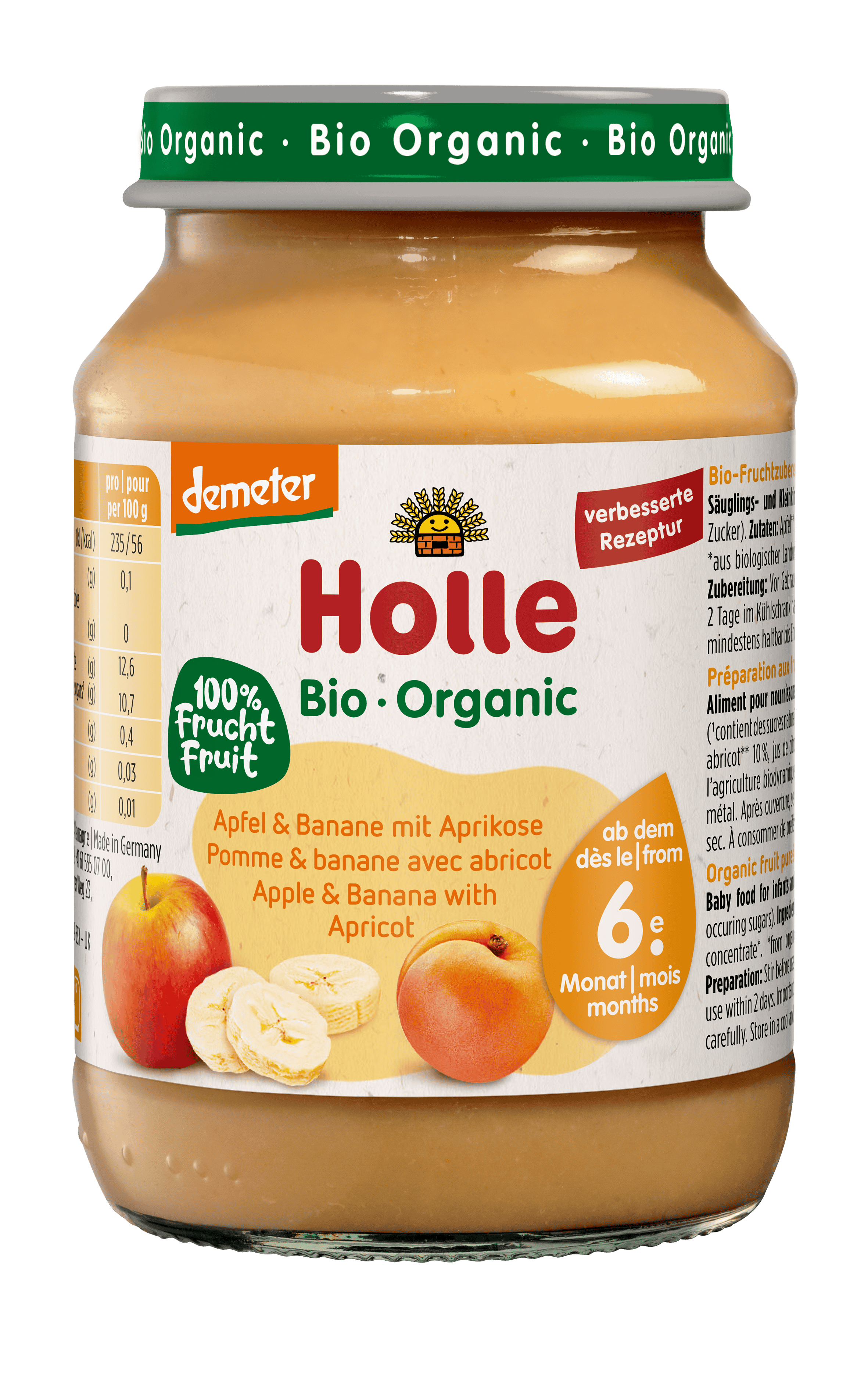 HOLLE Apfel Banane mit Aprikose, Hauptbild