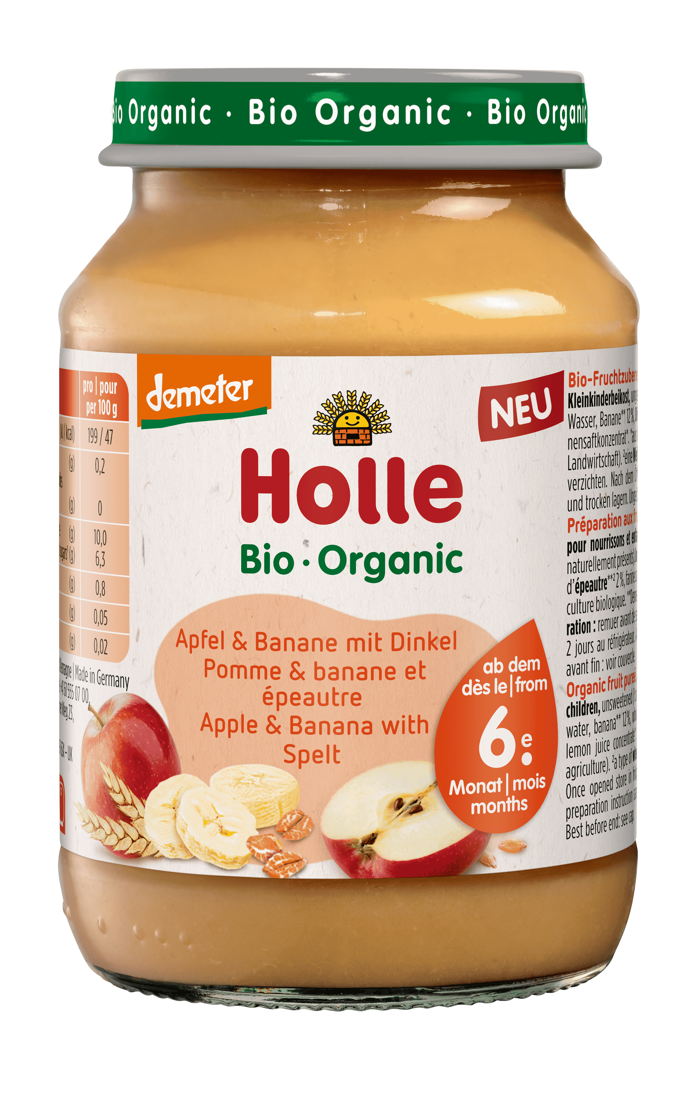 HOLLE Apfel & Banane mit Dinkel, Hauptbild