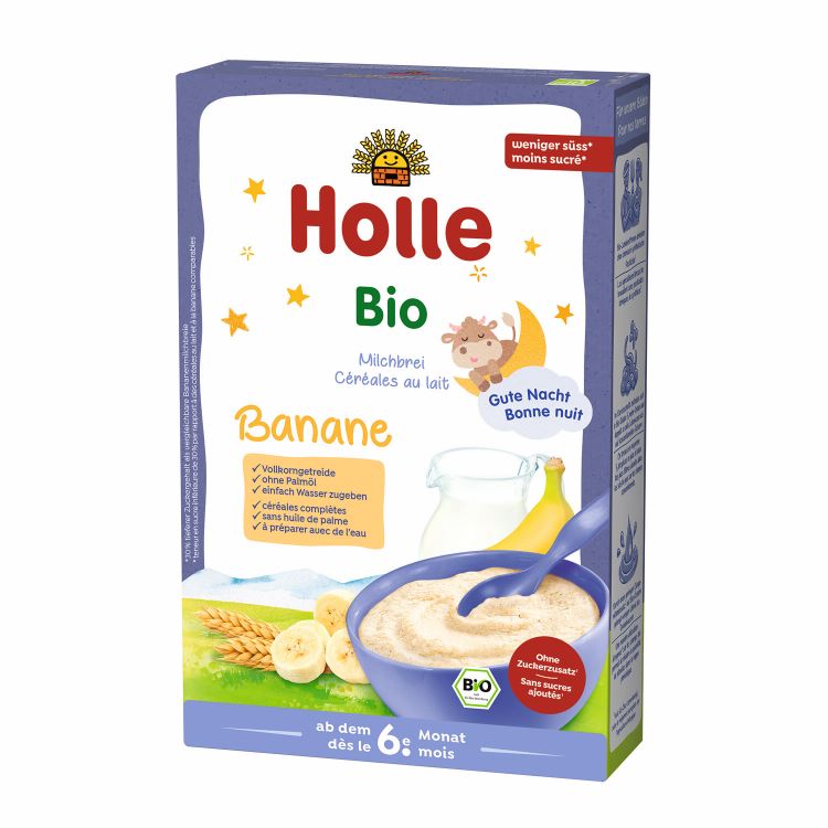 HOLLE bouillie de céréales au lait banane, image 2 sur 2