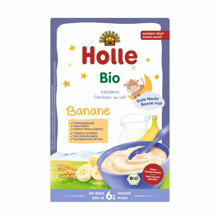 HOLLE bouillie de céréales au lait banane, image principale