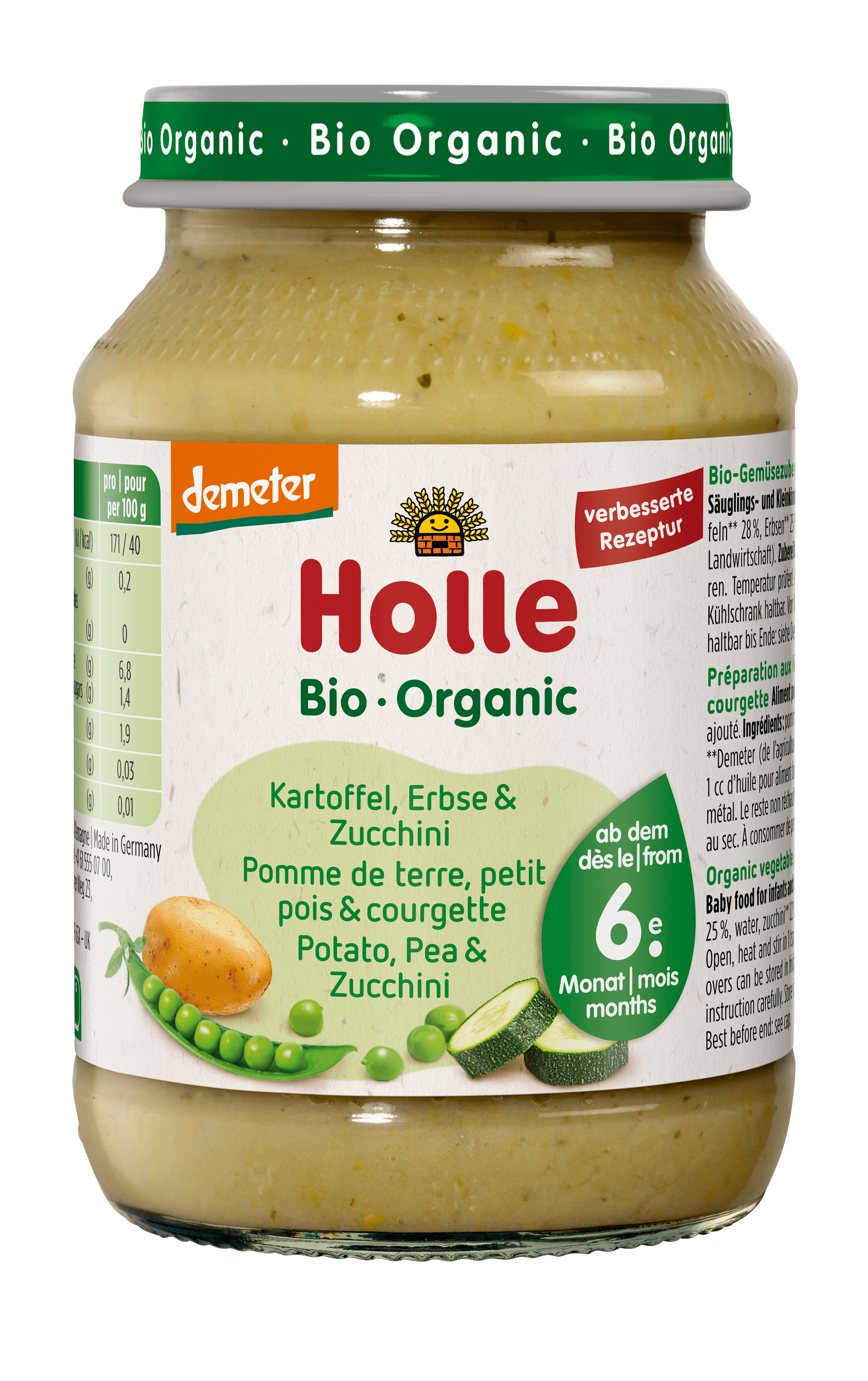 HOLLE Kartoffeln Erbsen und Zucchini, Hauptbild