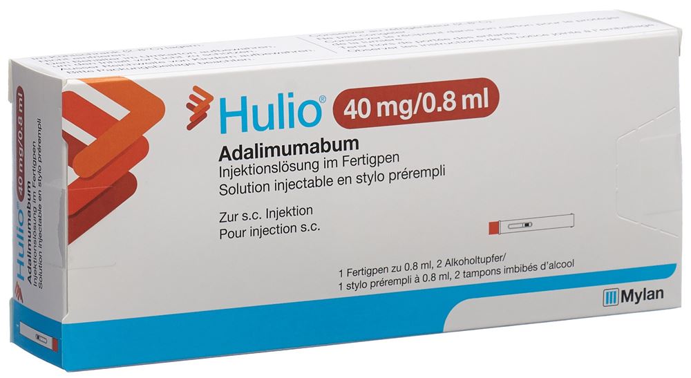 Hulio Inj Lös 40 mg/0.8ml Fertigpen Fertpen 0.8 ml, Hauptbild