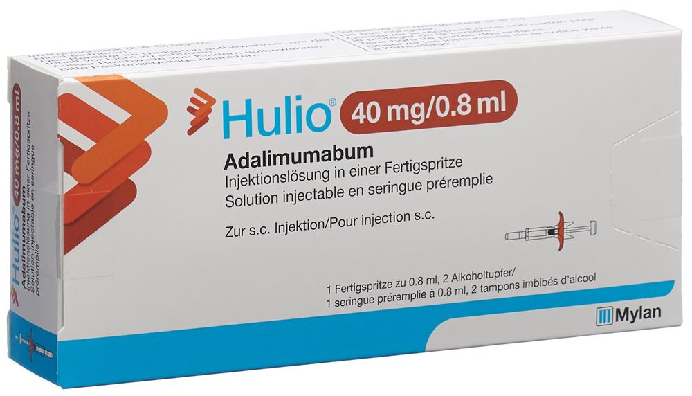 Hulio Inj Lös 40 mg/0.8ml Fertigspritze Fertspr 0.8 ml, Hauptbild