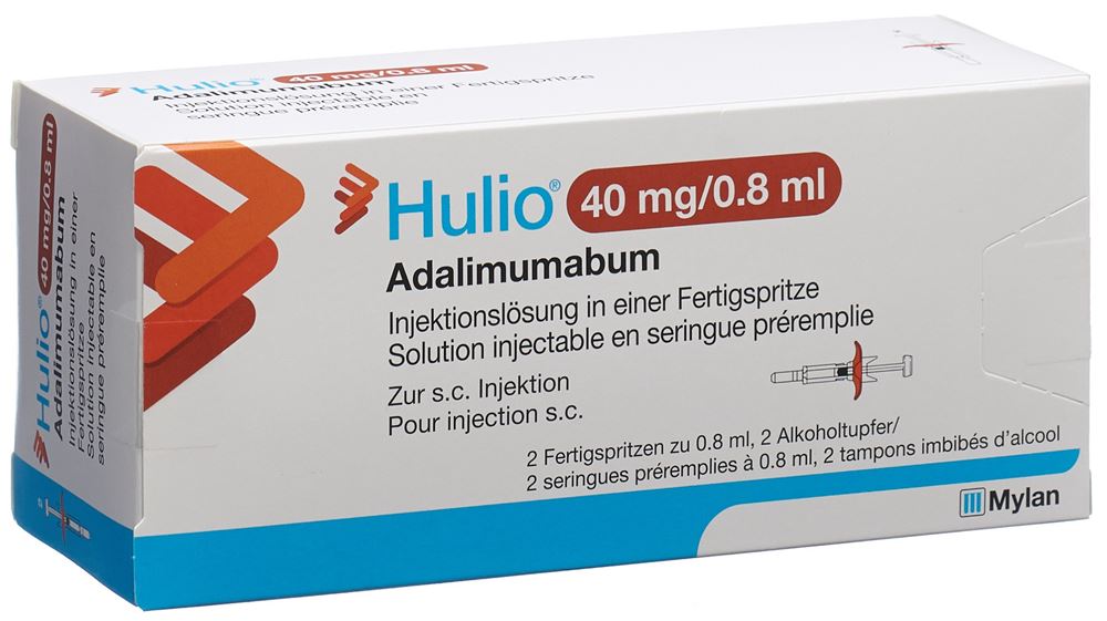 Hulio sol inj 40 mg/0.8ml seringue préremplie ser pré 0.8 ml, image principale