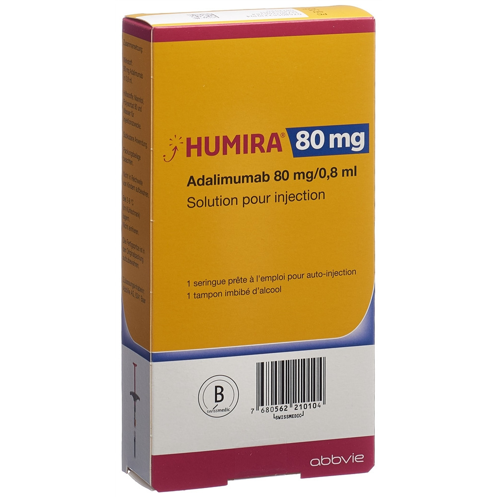 HUMIRA sol inj 80 mg/0.8ml seringue préremplie ser pré 0.8 ml, image 2 sur 2