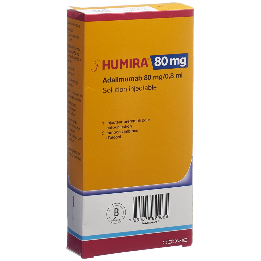 HUMIRA sol inj 80 mg/0.8ml stylo prérempli stylo pré 0.8 ml, image 2 sur 2