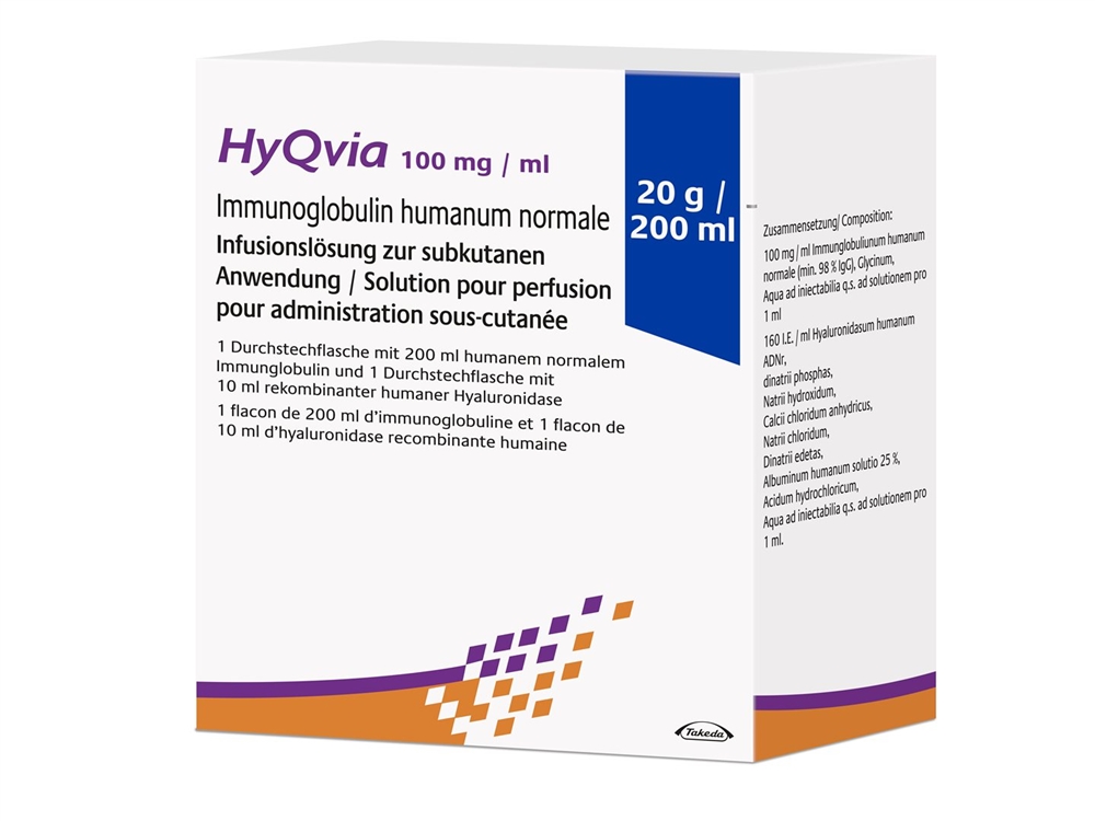 HyQvia sol perf 20 g/200ml double flacons flac 200 ml, image 2 sur 2