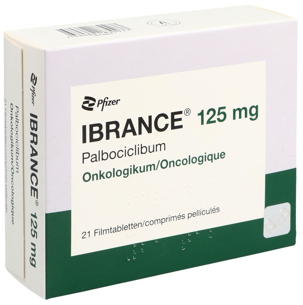 IBRANCE cpr pell 125 mg blist 21 pce, image principale IBRANCE cpr pell 125 mg blist 21 pce, image principale