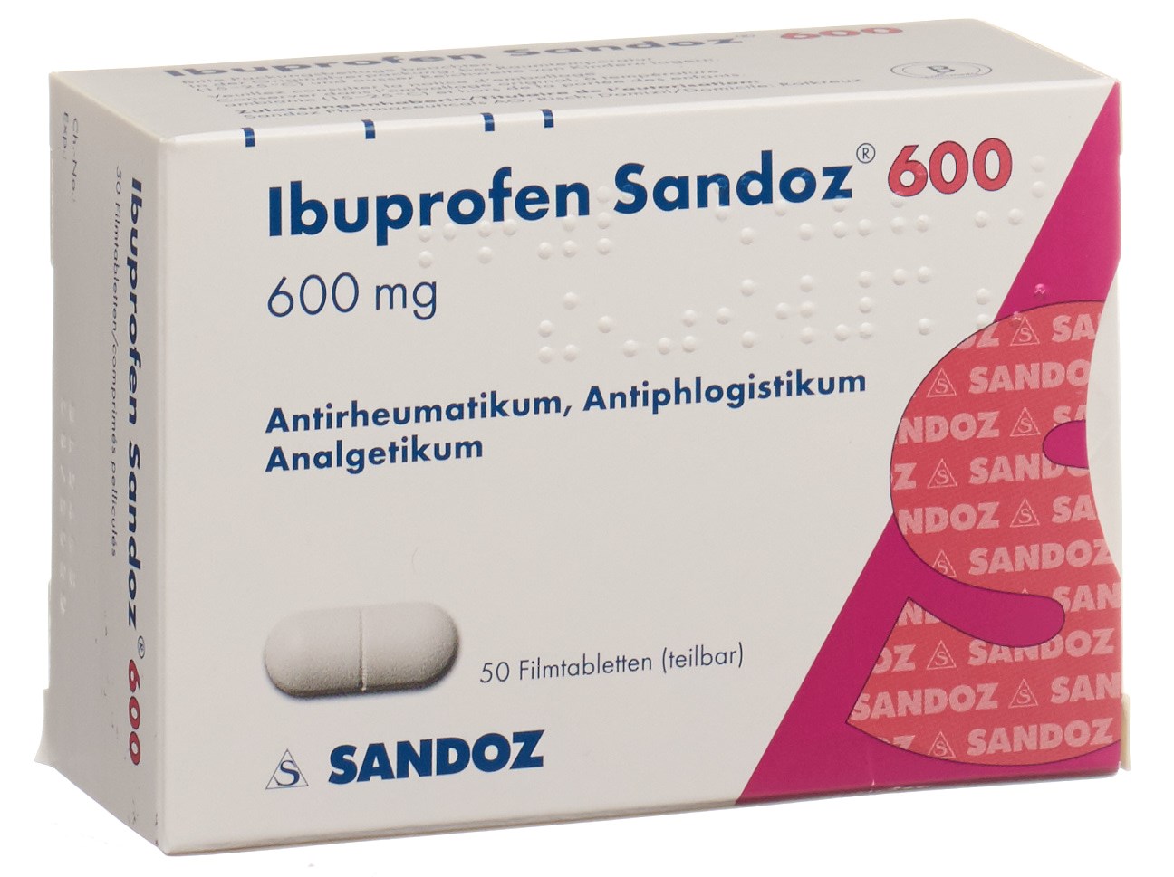 IBUPROFENE Sandoz 600 mg, image principale