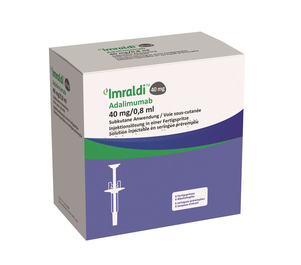 IMRALDI Inj Lös 40 mg/0.8ml Fertigspritze Fertspr 0.8 ml, Hauptbild