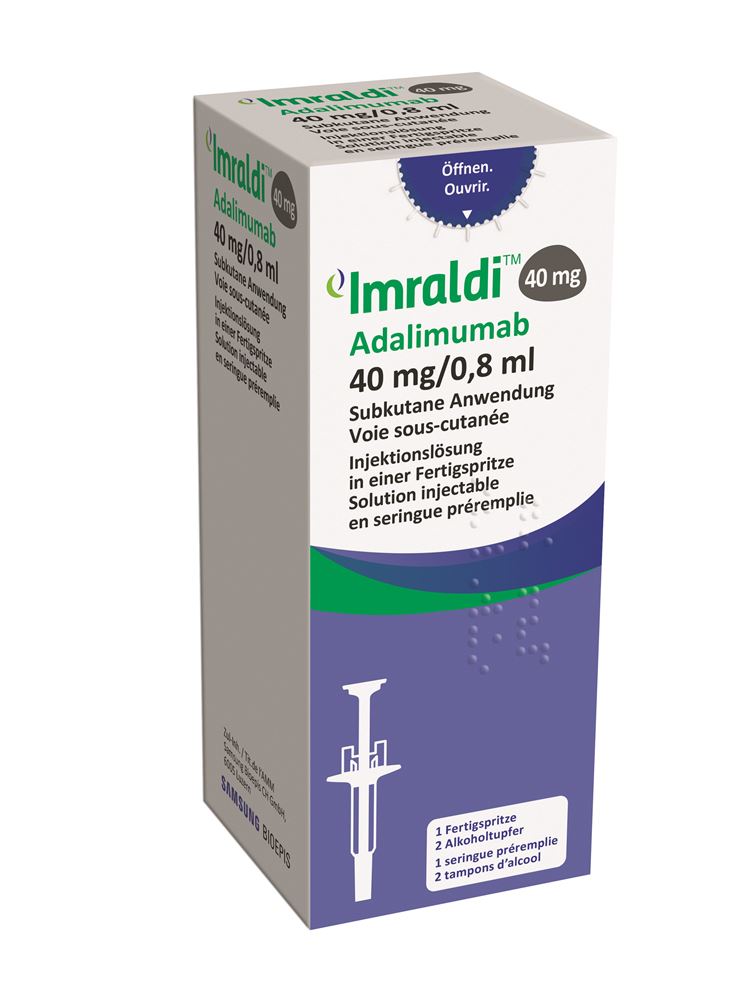 IMRALDI sol inj 40 mg/0.8ml seringue prérempli ser pré 0.8 ml, image principale