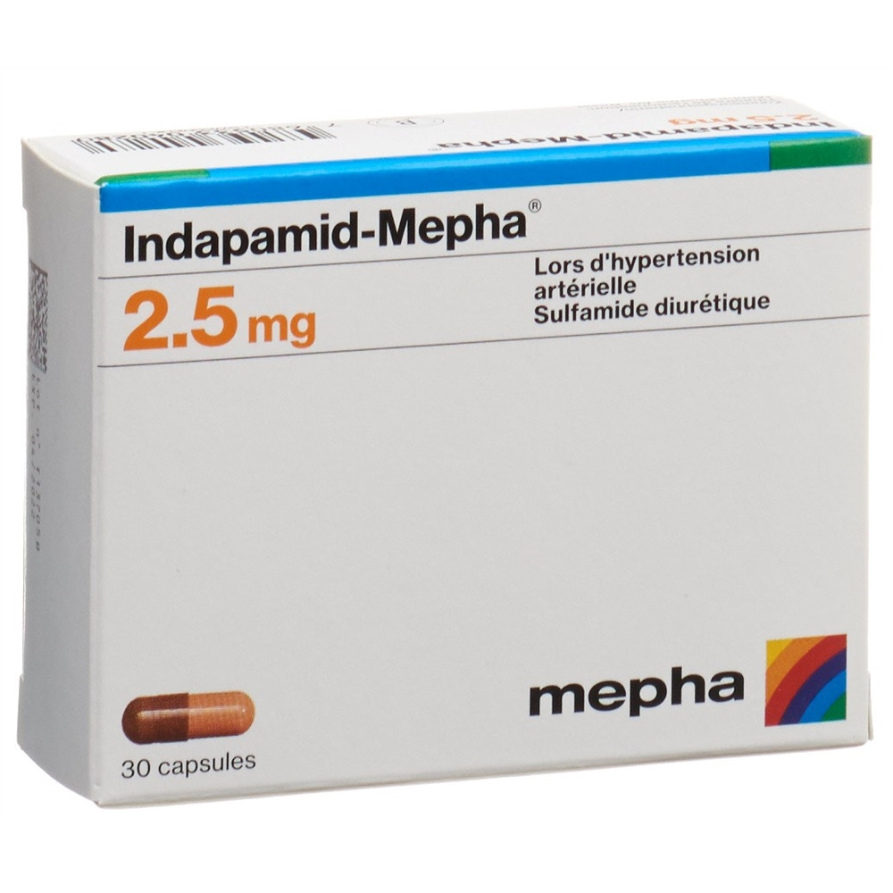 INDAPAMIDE Mepha 2.5 mg, image 2 sur 2