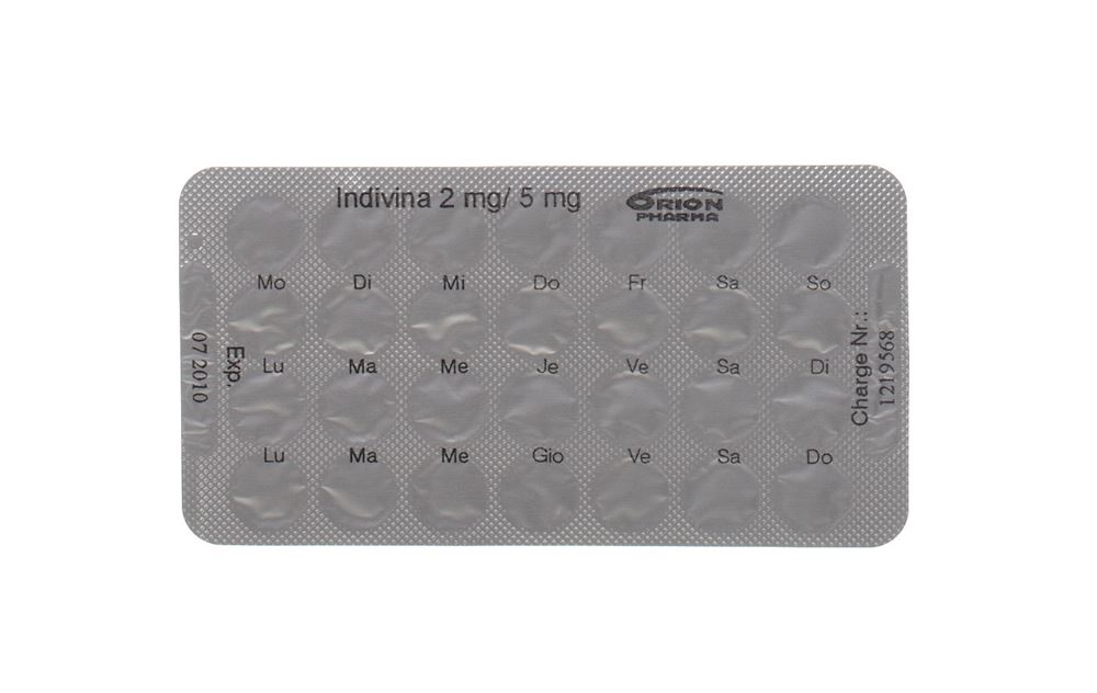 INDIVINA cpr 2mg/5mg blist 28 pce, image 3 sur 3