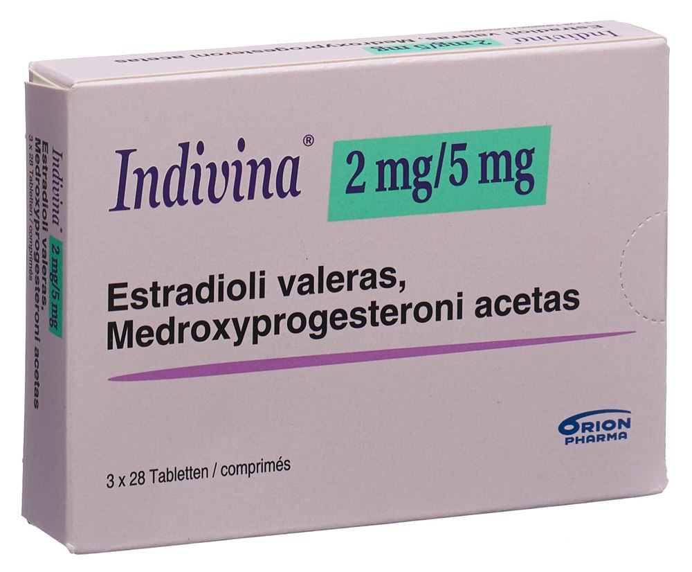 INDIVINA cpr 2mg/5mg blist 28 pce, image principale