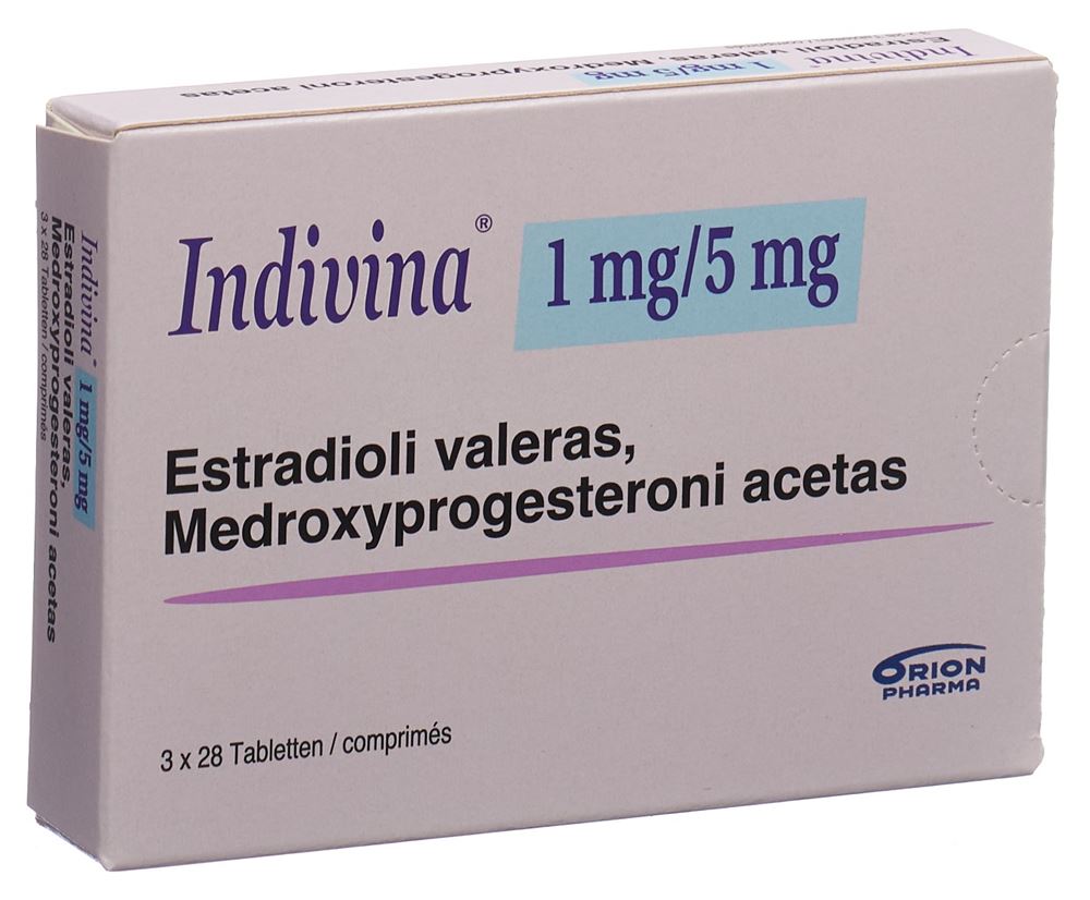 INDIVINA Tabl 1mg/5mg Blist 28 Stk, Hauptbild