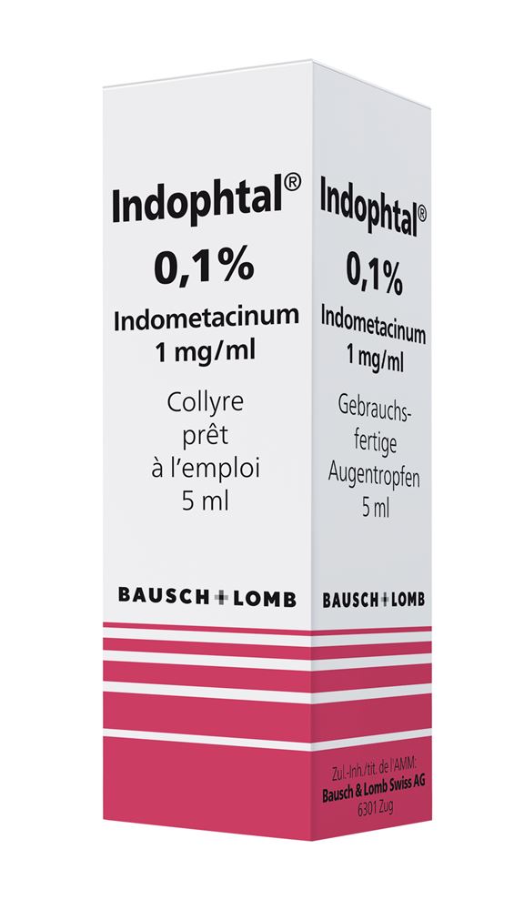 INDOPHTAL gtt opht 0.1 % prêt à l'emploi fl 5 ml, image principale INDOPHTAL gtt opht 0.1 % prêt à l'emploi fl 5 ml, image principale