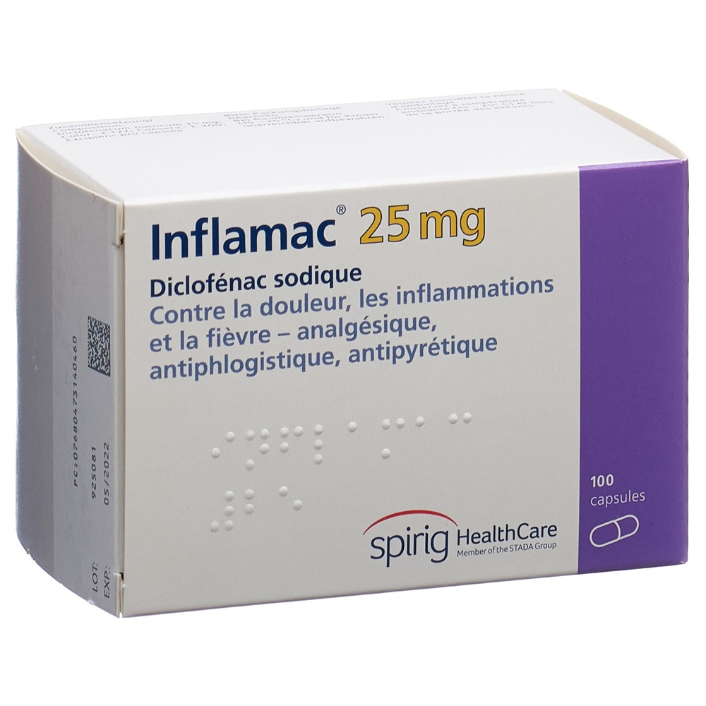 INFLAMAC caps 25 mg blist 100 pce, image 2 sur 2