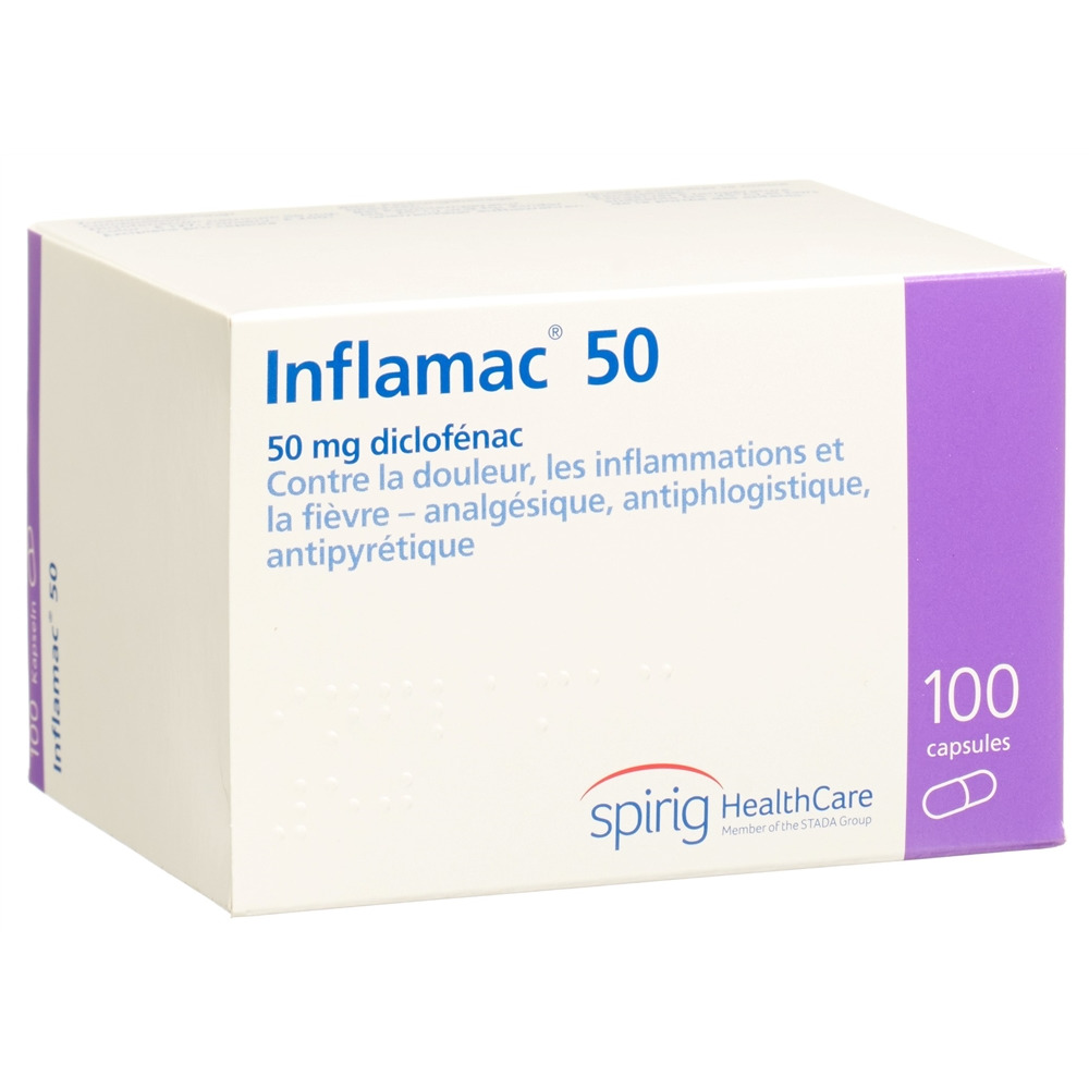 INFLAMAC caps 50 mg blist 100 pce, image 2 sur 2