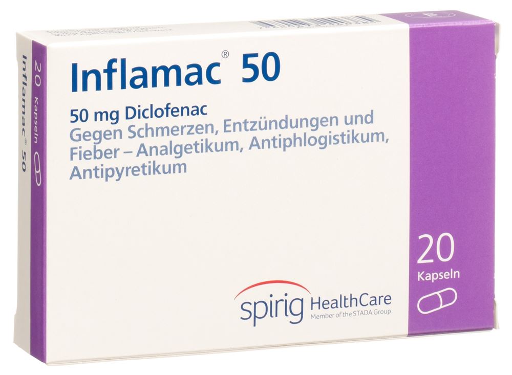 INFLAMAC caps 50 mg blist 20 pce, image principale