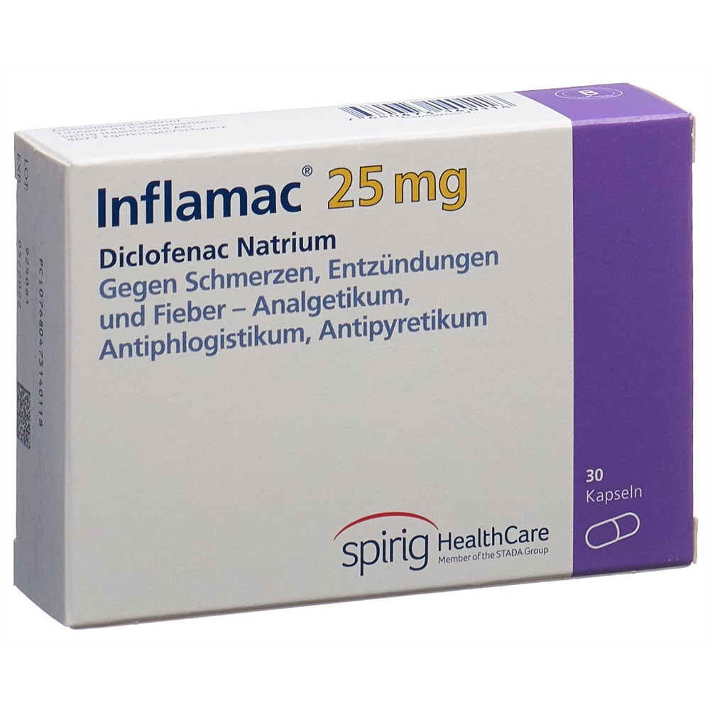 INFLAMAC Kaps 25 mg Blist 30 Stk, Hauptbild