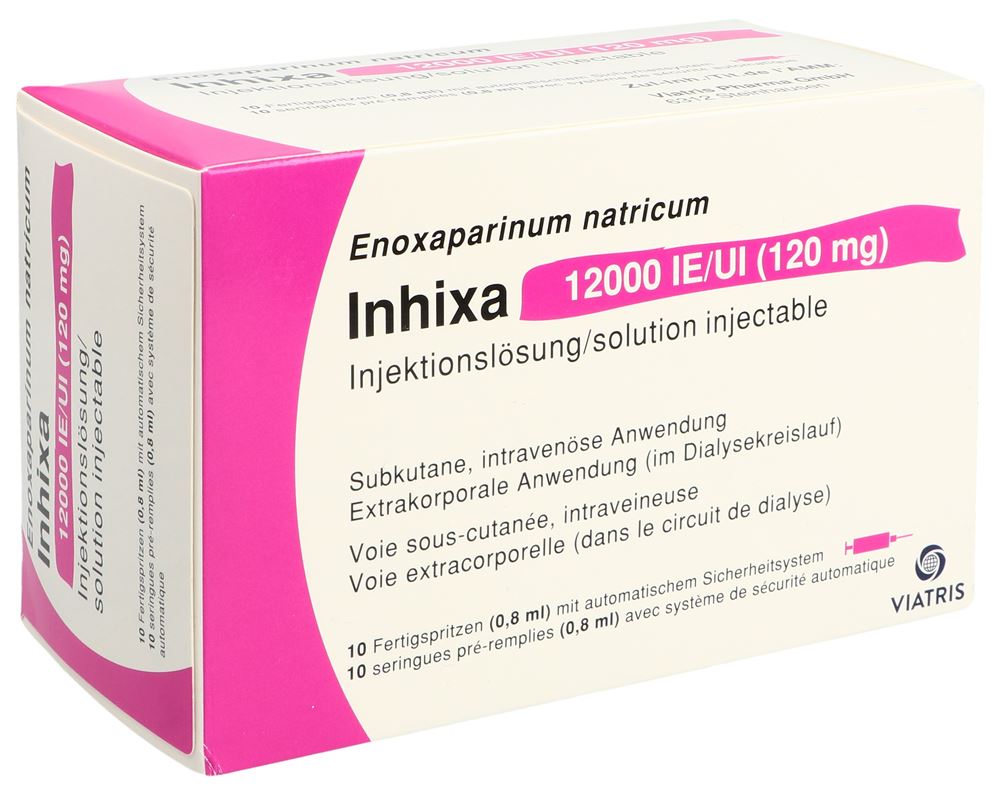 INHIXA Inj Lös 120 mg/0.8ml Fertspr 0.8 ml, Hauptbild