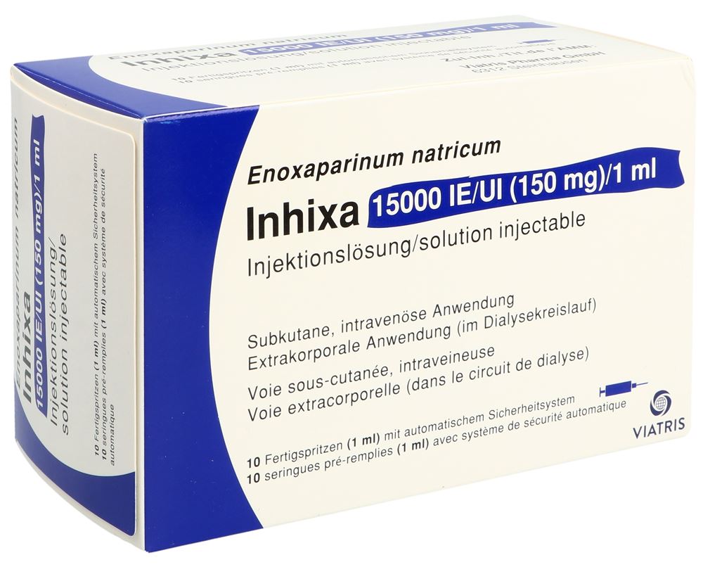 INHIXA Inj Lös 150 mg/ml Fertspr 1 ml, Hauptbild