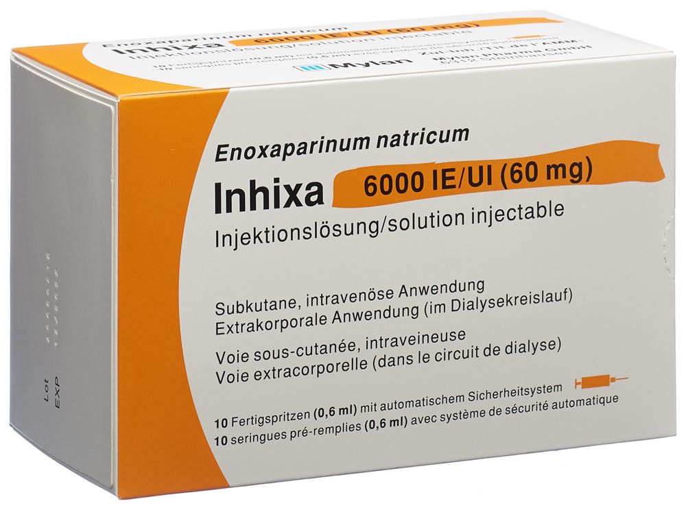 INHIXA Inj Lös 60 mg/0.6ml Fertspr 0.6 ml, Hauptbild