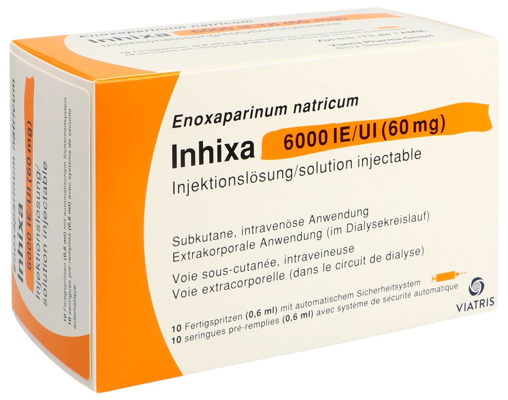 INHIXA Inj Lös 60 mg/0.6ml Fertspr 0.6 ml, Hauptbild