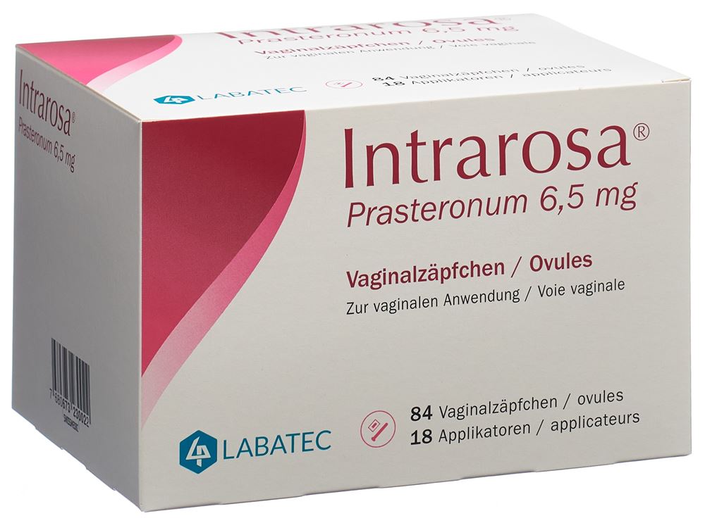 INTRAROSA supp vag 6.5 mg avec applicateurs blist 84 pce, image principale