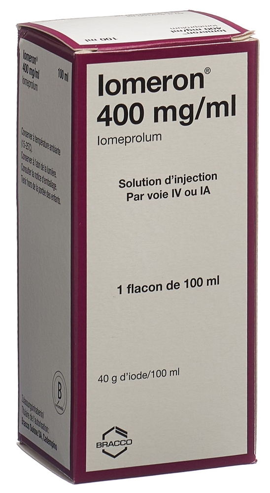 IOMERON sol inj 400 mg/ml 100ml fl 1 pce, image 2 sur 2